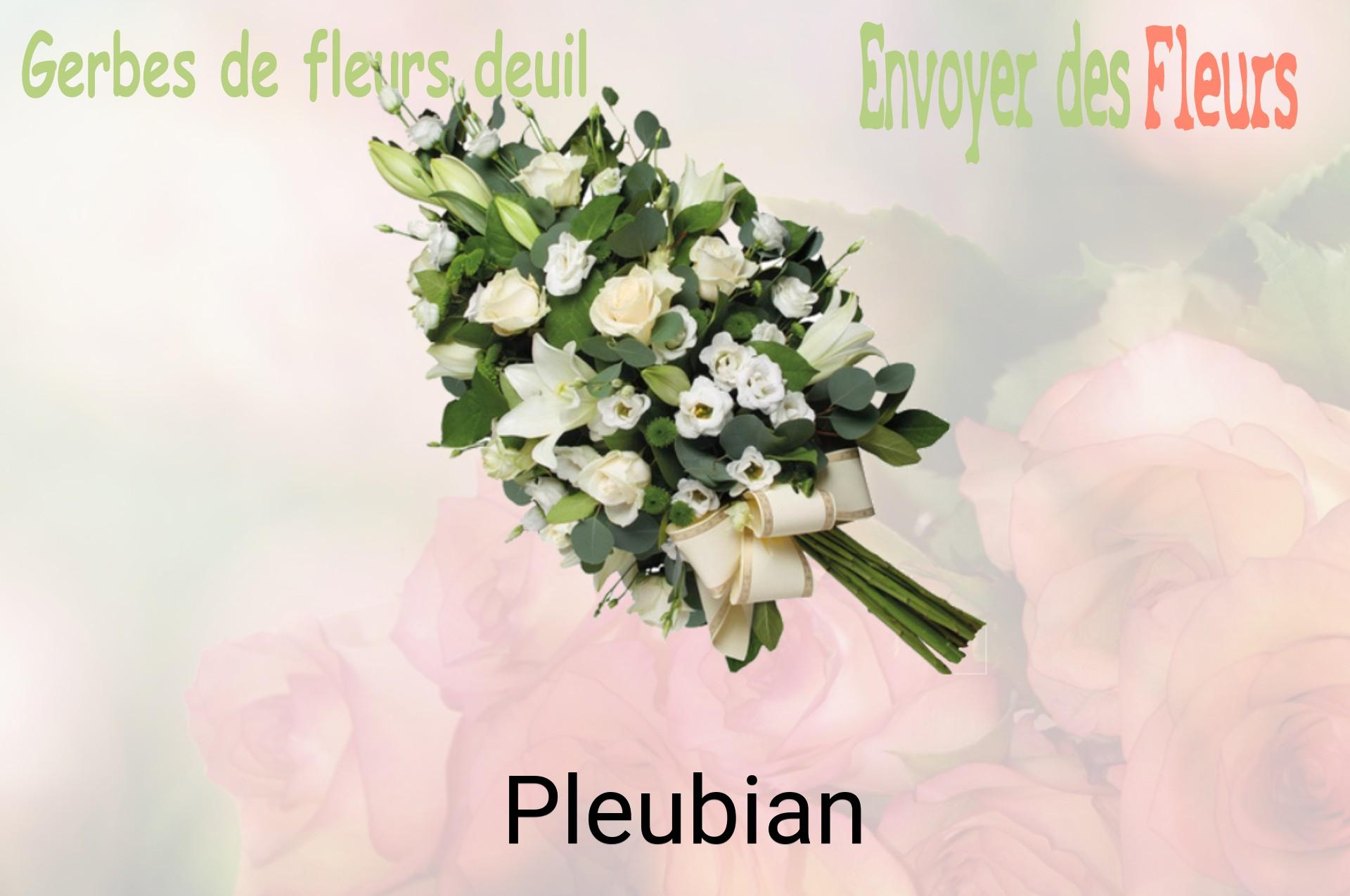Gerbe de fleurs de deuil livrée à Pleubian